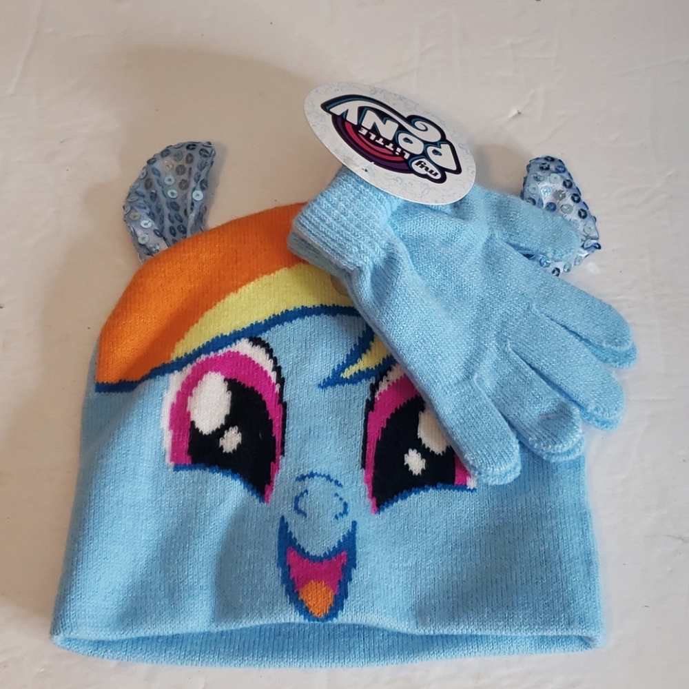 My Little Pony Hat & Gloves NWT - Picture 1 of 4